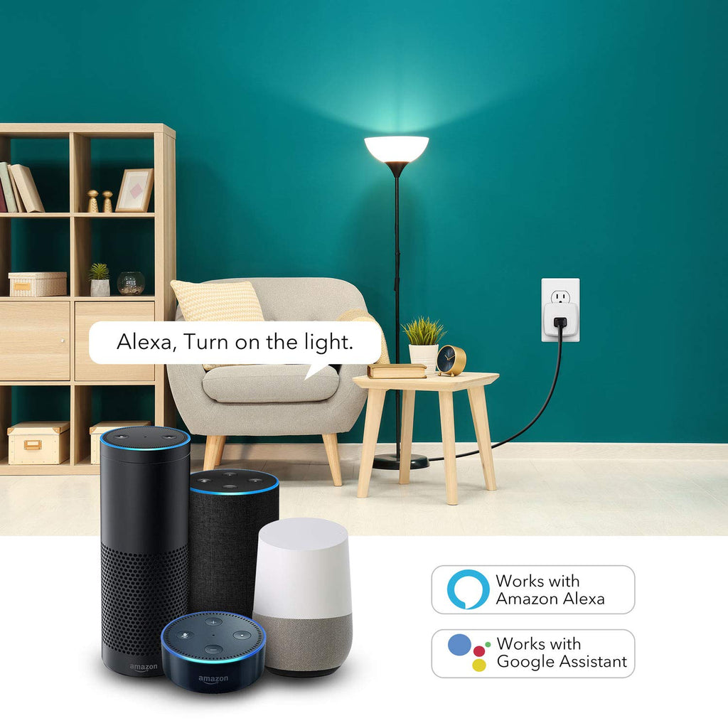 15A Smart Plug, Mini WiFi Outlet Works with Smart Life, 2.4Ghz, 4 Pack | Alexa, Google Home Assistant, Remote Control