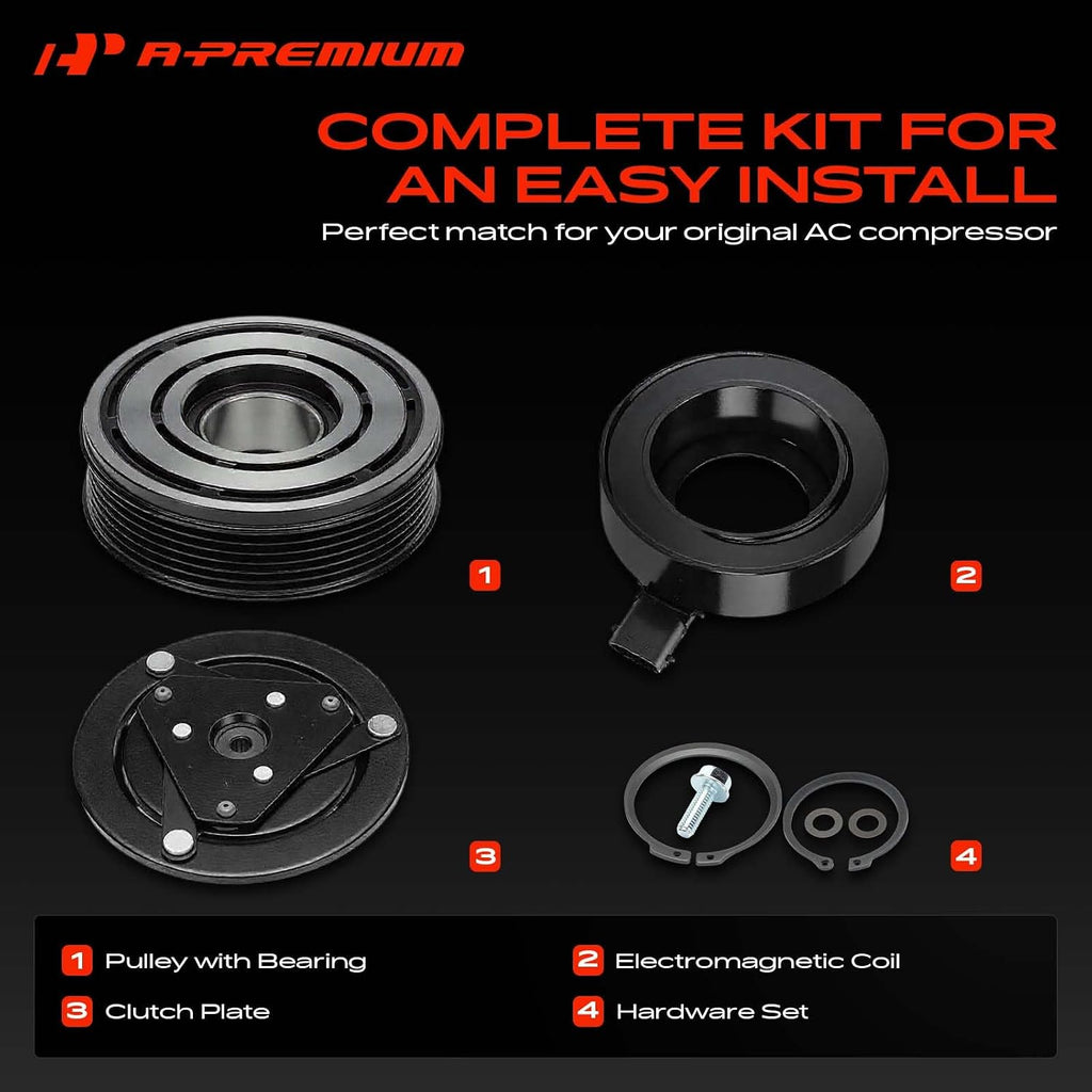 A-Premium Air Conditioner AC Compressor Clutch Kit