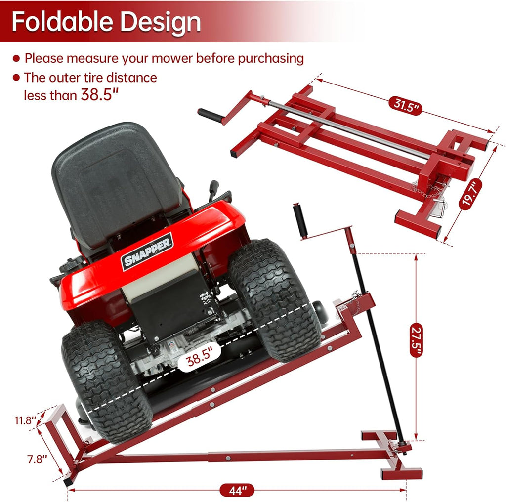 Lawn Mower Lift Jack, Telescopic Maintenance Jack for Riding Lawn Mowers, Zero Turn Mowers and Garden Tractors