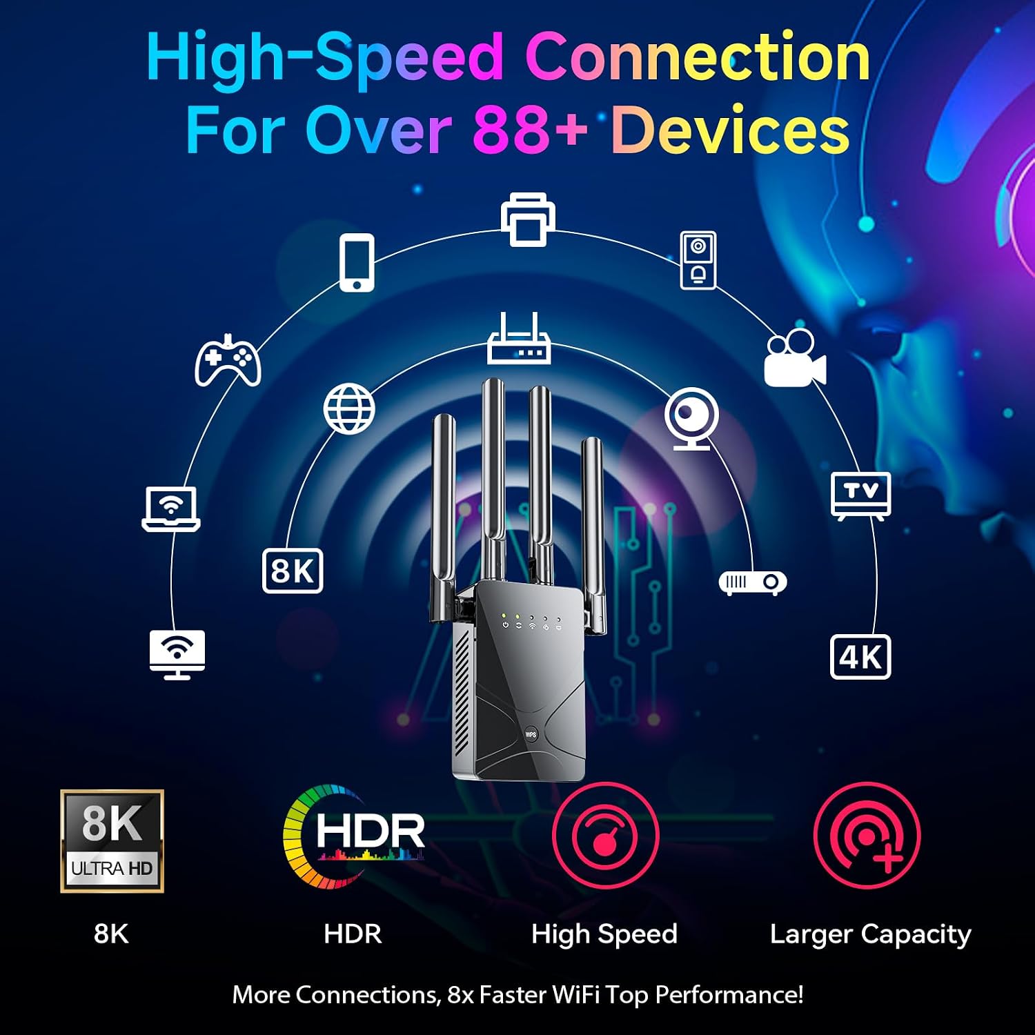 2026 WiFi Extender Signal Booster for Home,18888 Sq.ft WiFi Range Repeater | 97% Faster,Wireless Router Signal