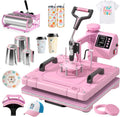 15x15 Inch 8 in 1 Swing Away Heat Press Machine for T Shirts | For DIY Creators & Small Businesses, Create T-Shirts
