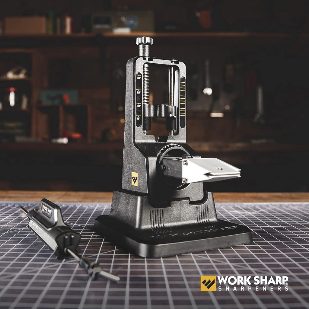 Precision Adjust Knife Sharpener Kit - Fixed Angle Sharpening System for Kitchen & Pocket Knives - Professional