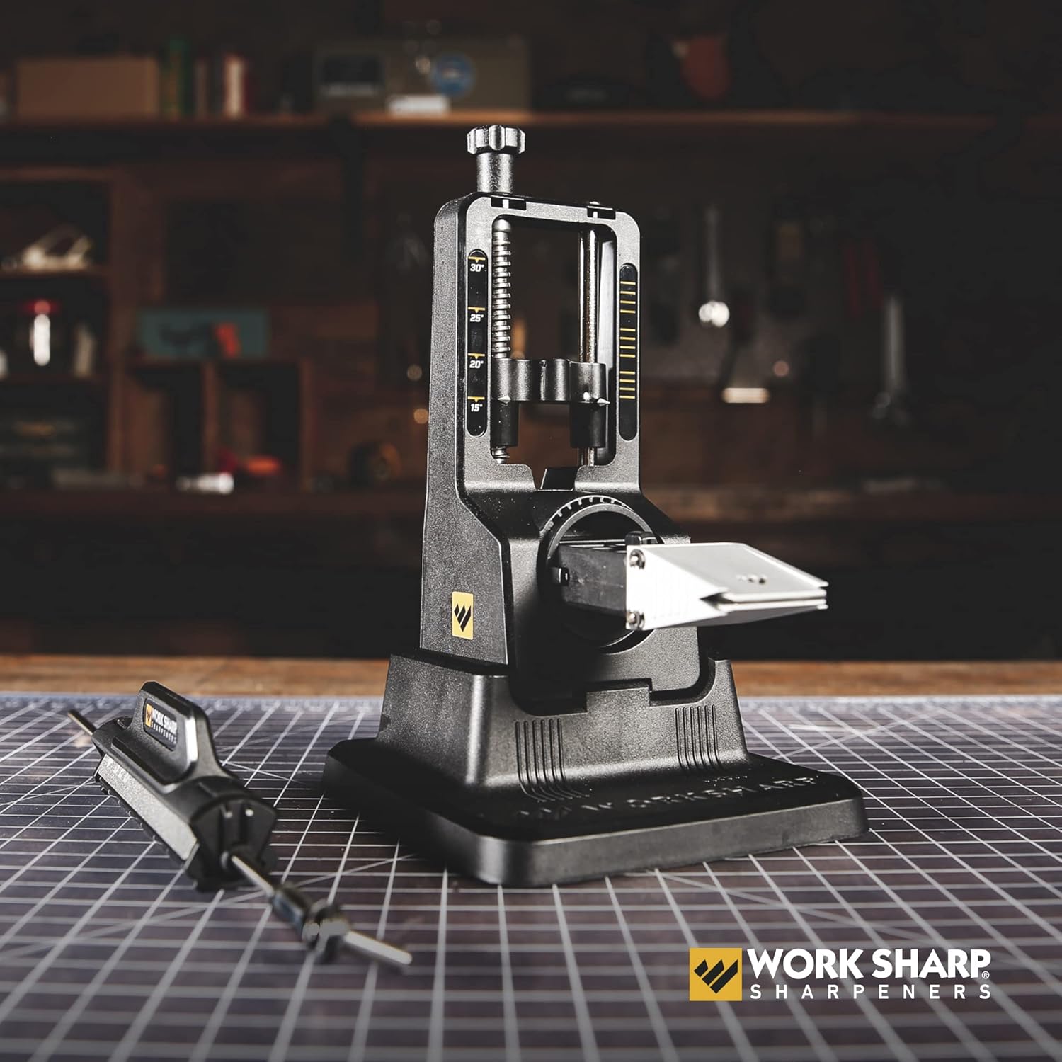 Precision Adjust Knife Sharpener Kit - Fixed Angle Sharpening System for Kitchen & Pocket Knives - Professional
