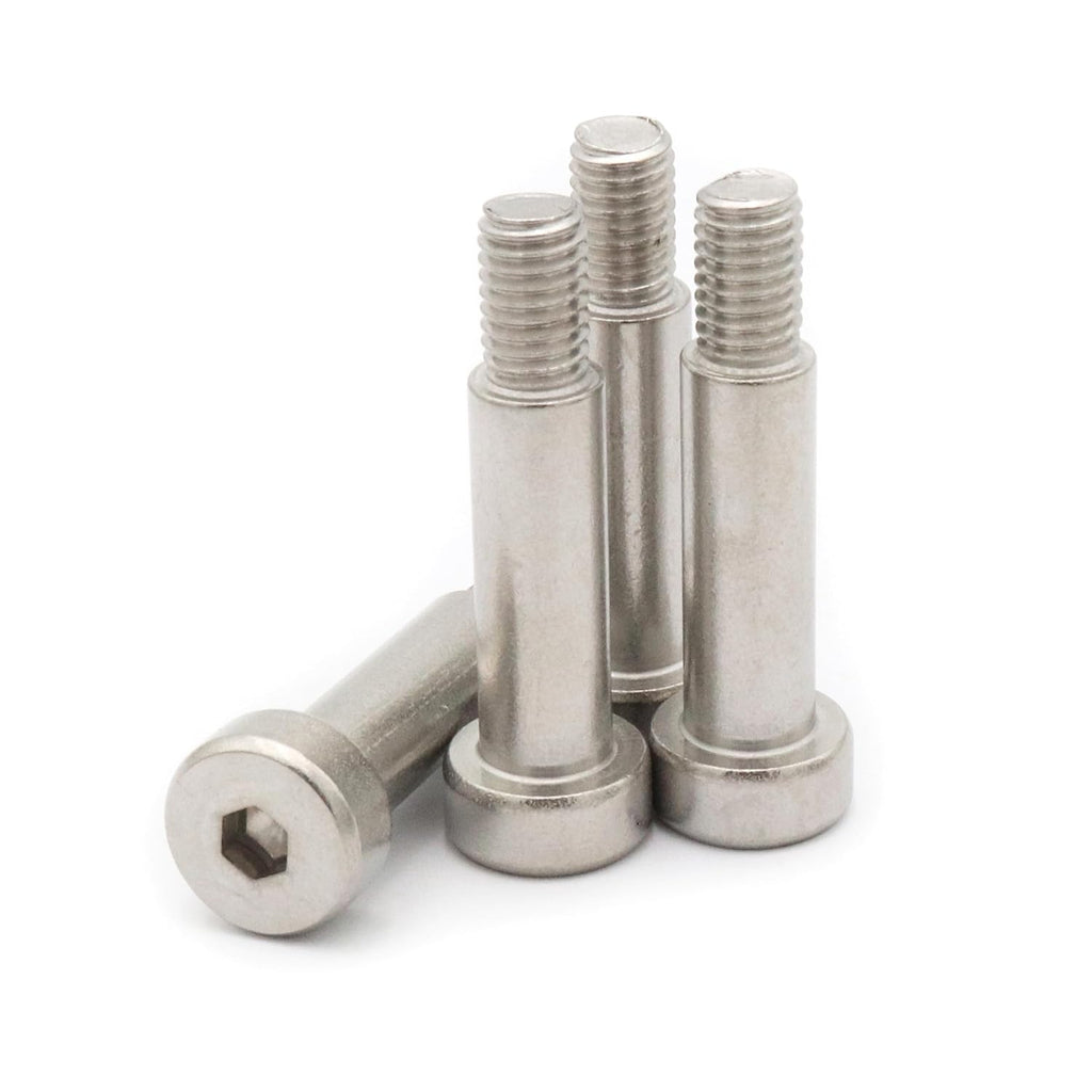 10pcs Hex Socket Shoulder Bolt, 10mm x M8 x 30mm Hex Socket Shoulder Bolt, 304 Stainless Steel (Silvery)