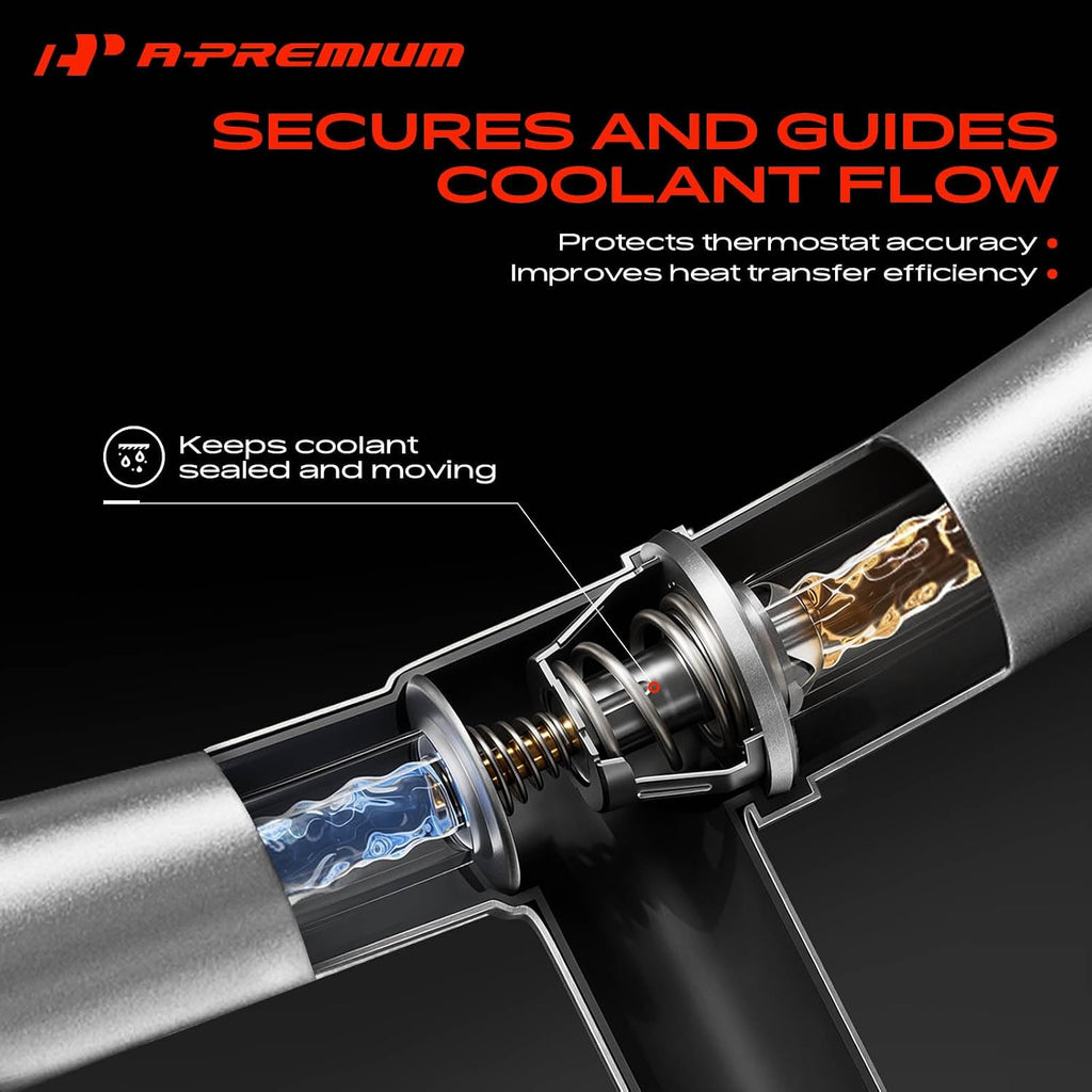 A-Premium Engine Coolant Thermostat with Seal Compatible with Subaru, Saab