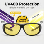 Yellow UV Glasses, UV Enhancing Safety Glasses for UV Dye & Blacklight