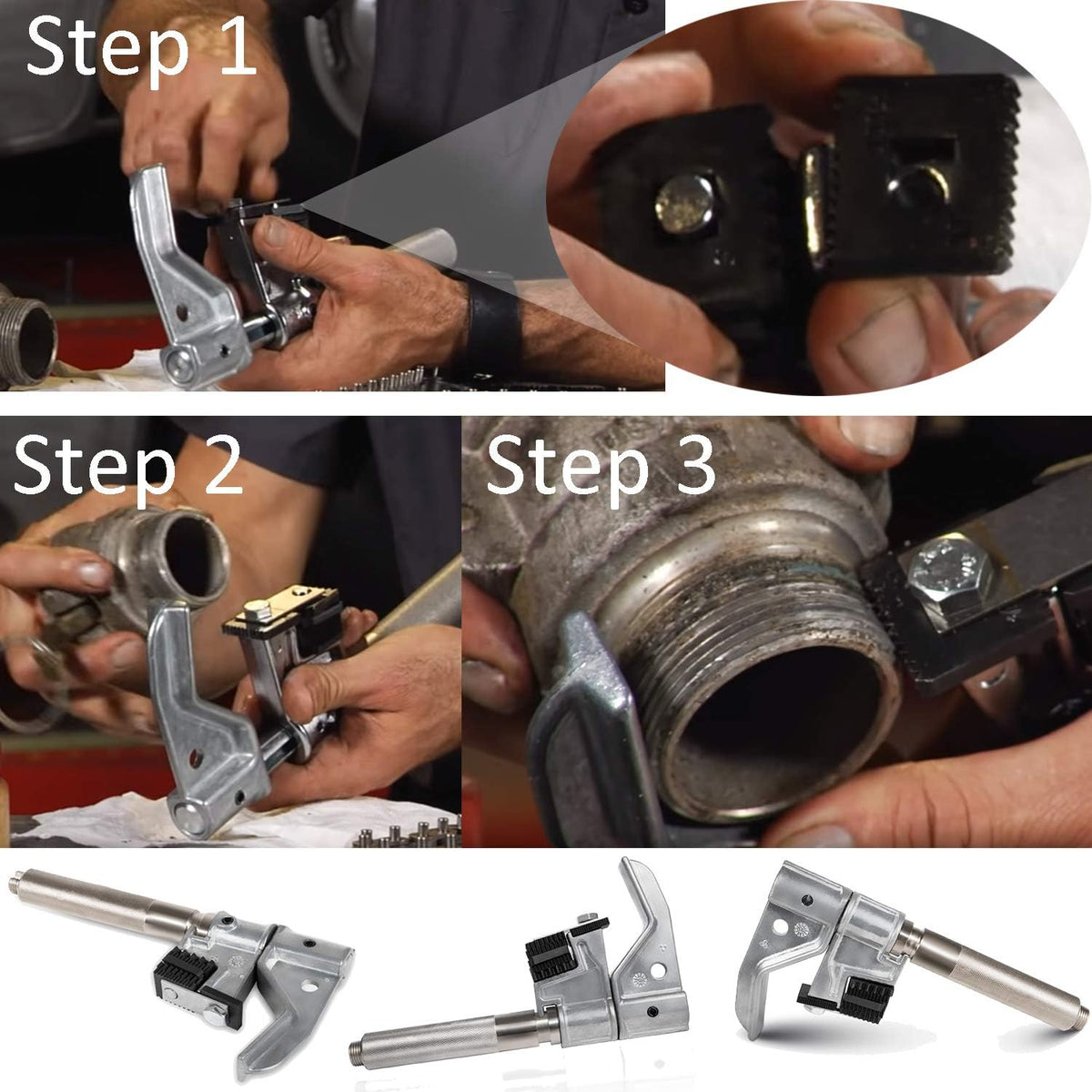 E-cowlboy 7402 Universal Outside Thread Chaser Tool for 1-1/4" to 5" O.D.