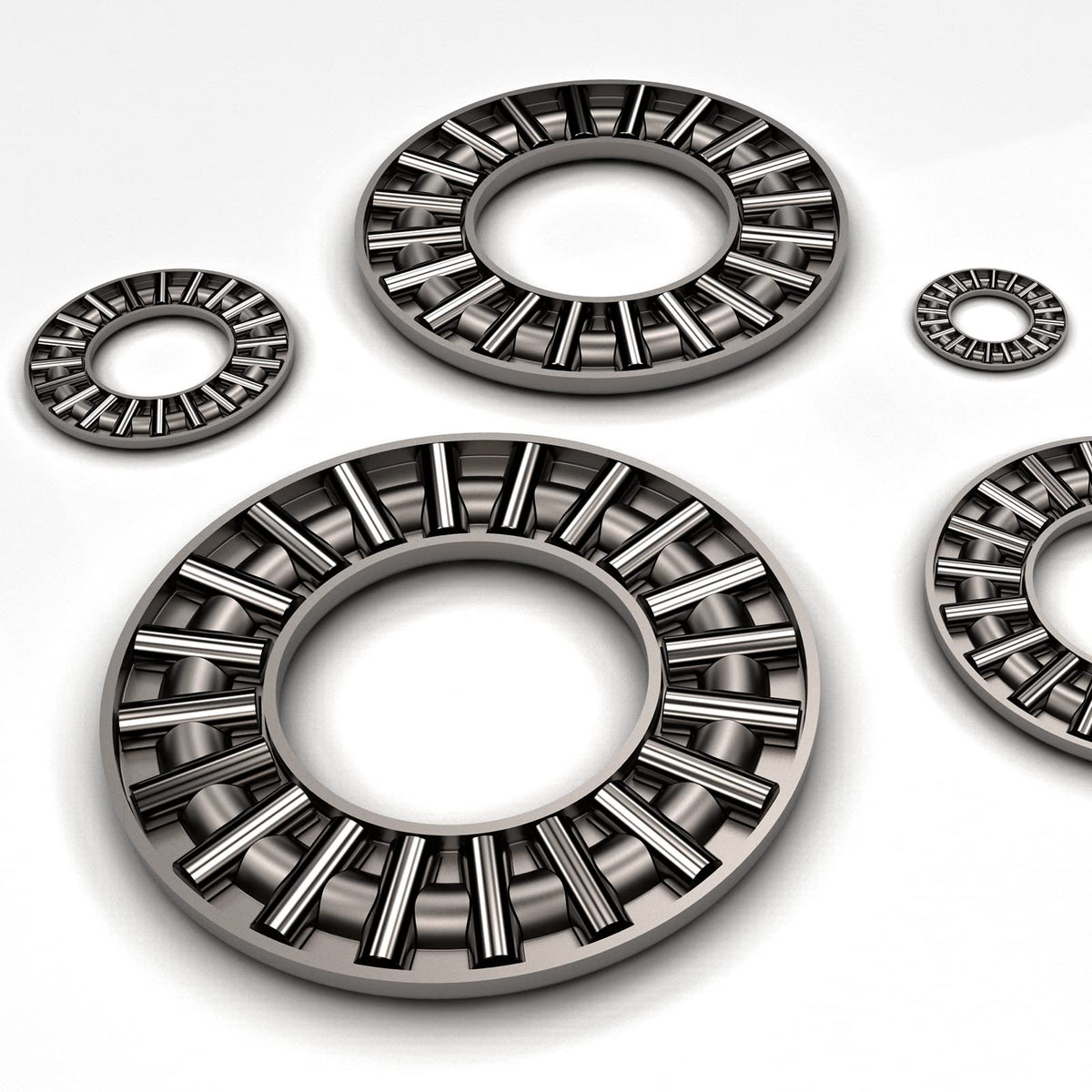 uxcell TC411 Thrust Needle Roller Bearings with Washers 1/4" Bore 11/16" OD 5/64" Width 5pcs