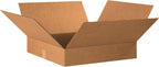 P20204 Flat Corrugated Boxes, 20"L x 20"W x 4"H, Kraft (Pack of 10)