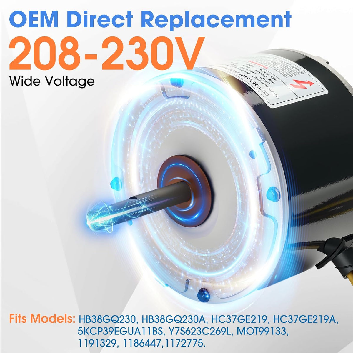 5KCP39DGY543S Condenser Fan Motor 1/5 HP, 208-230V, 1100RPM