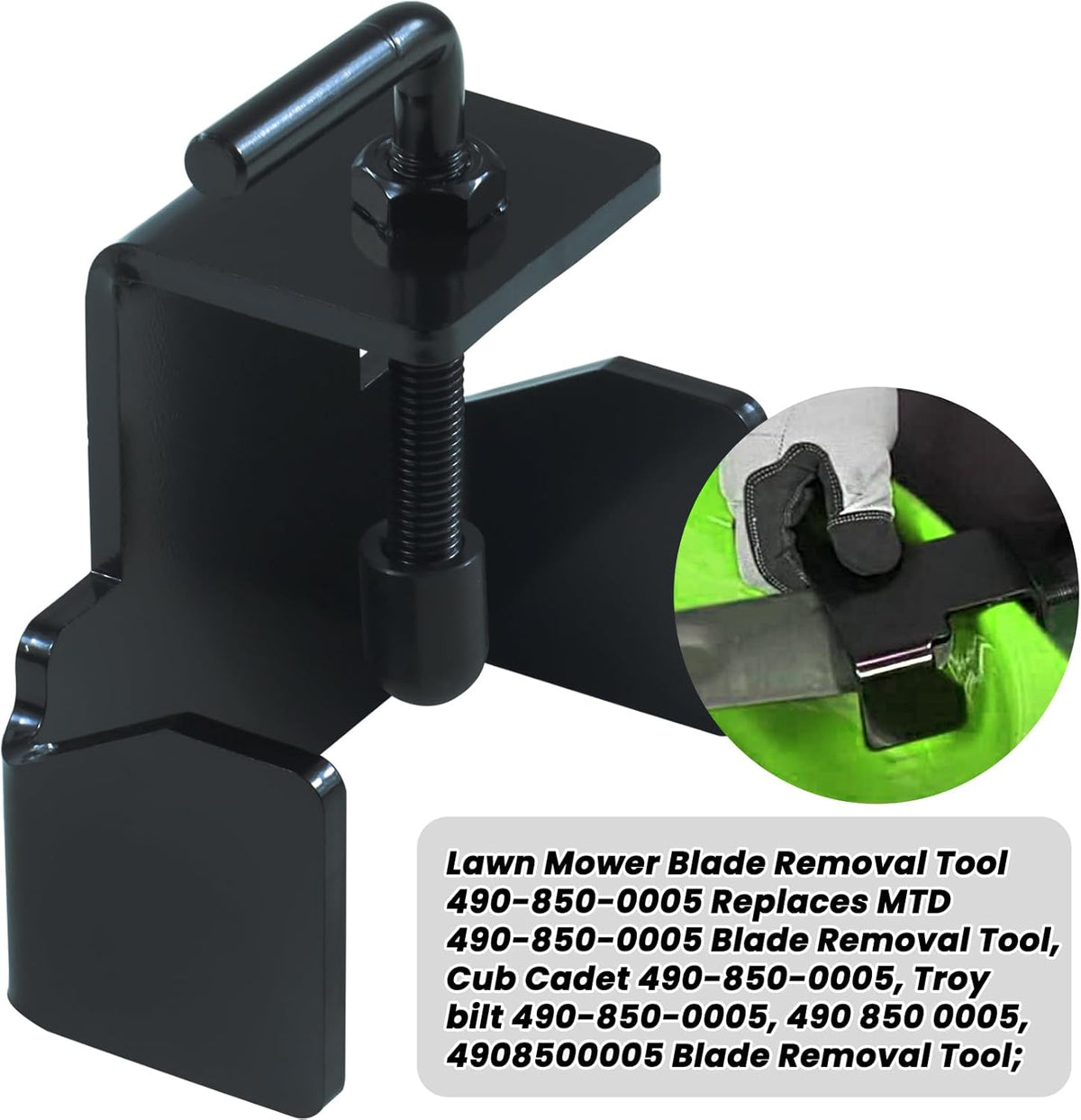 Riding Lawn Mower Blade Removal Tool with Blade Sharpener Balancer | Replaces MTD 490-850-0005 Blade Removal Tool