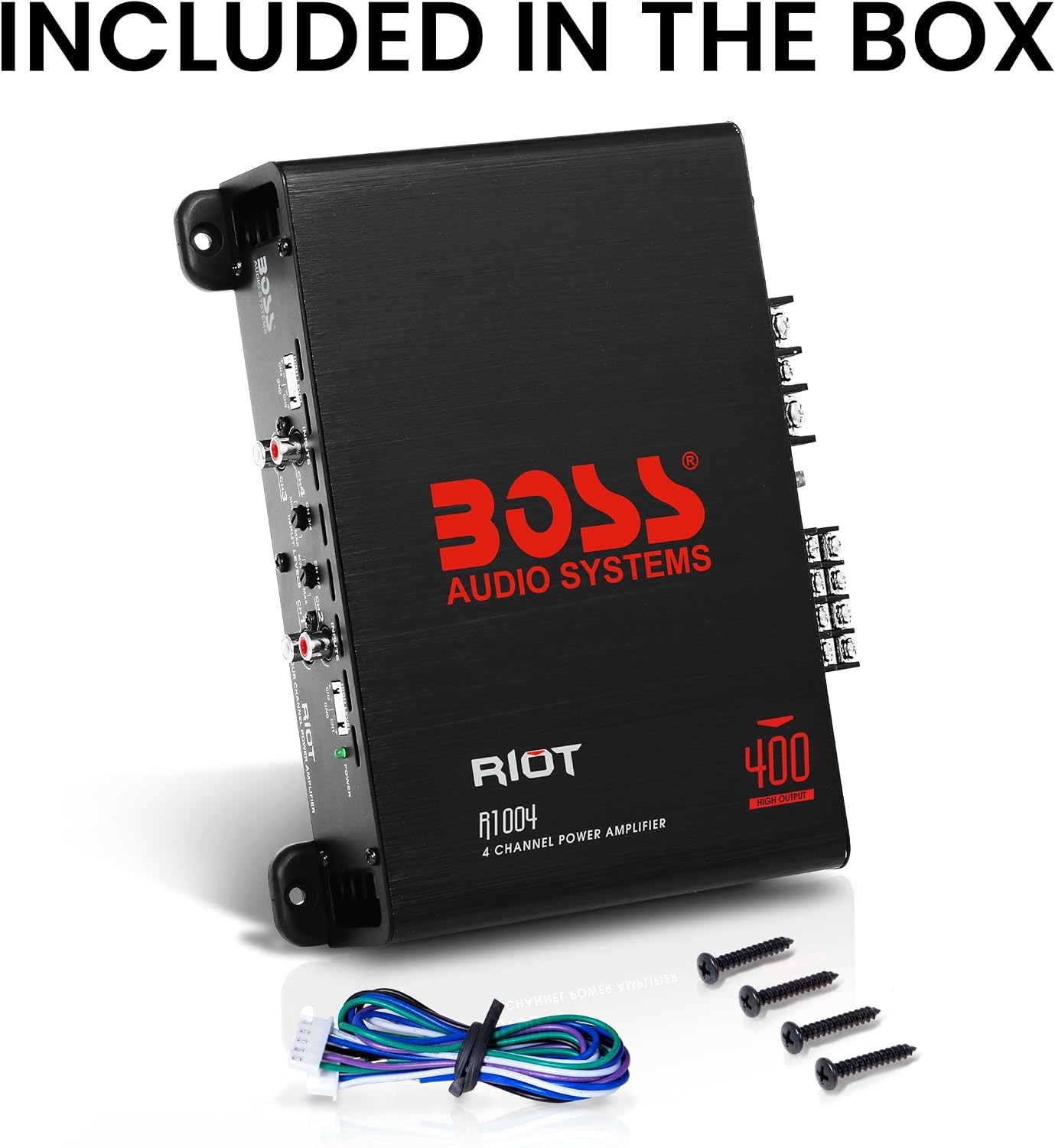 R1004 Riot 400 Watt 4 Channel Class A/B Car Amplifier