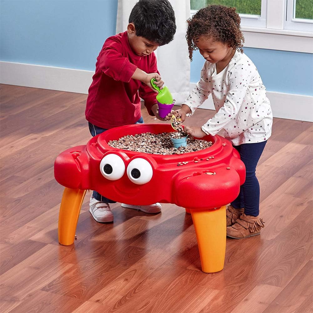 Step2 Crabbie Sand Table, Kids Sand Activity Sensory Table, 4 Piece Accessory Kit, Toddler Summer Outdoor Toys, Ages