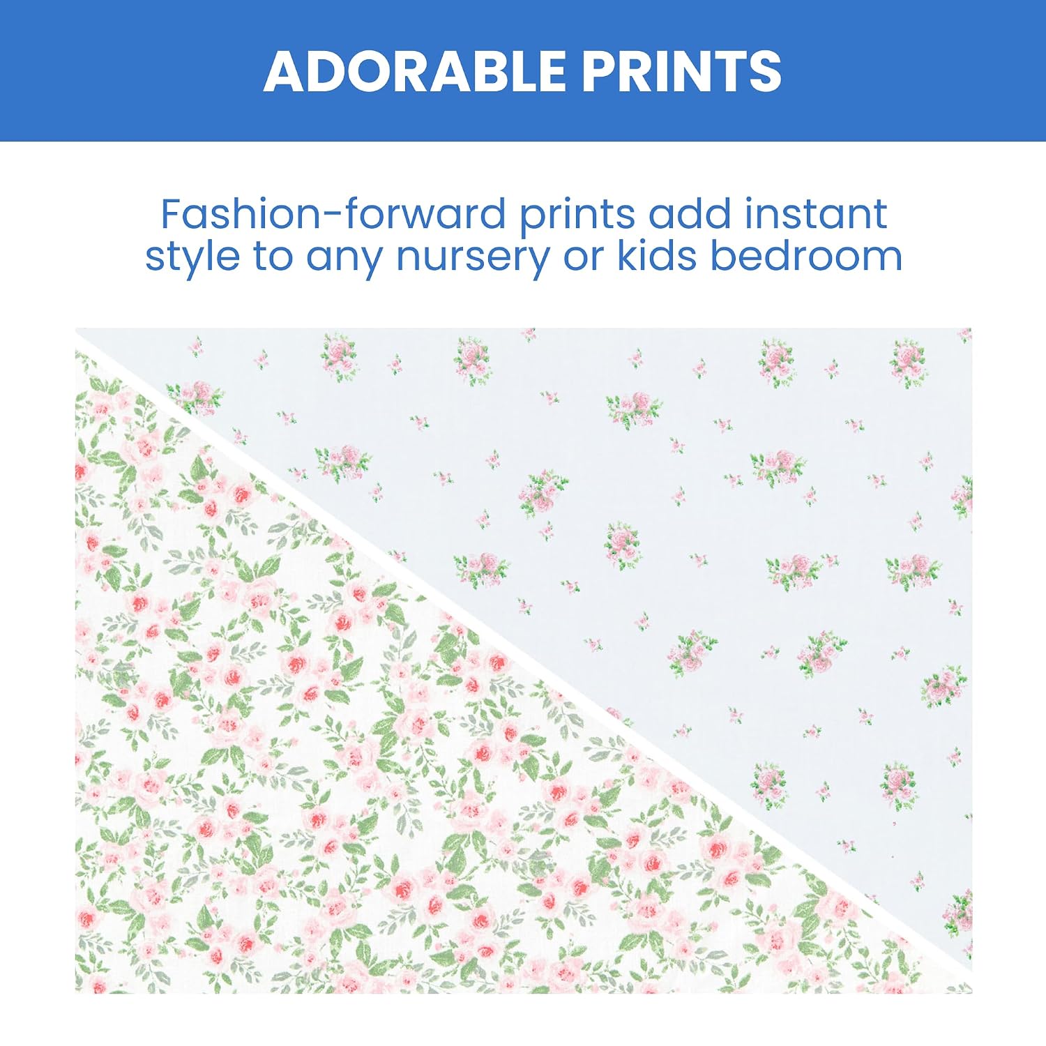 Fitted Crib Sheets for Girls and Boys - Crib Sheet for Standard Crib and Toddler Mattresses - 28x52 Inch (Pack of 2)
