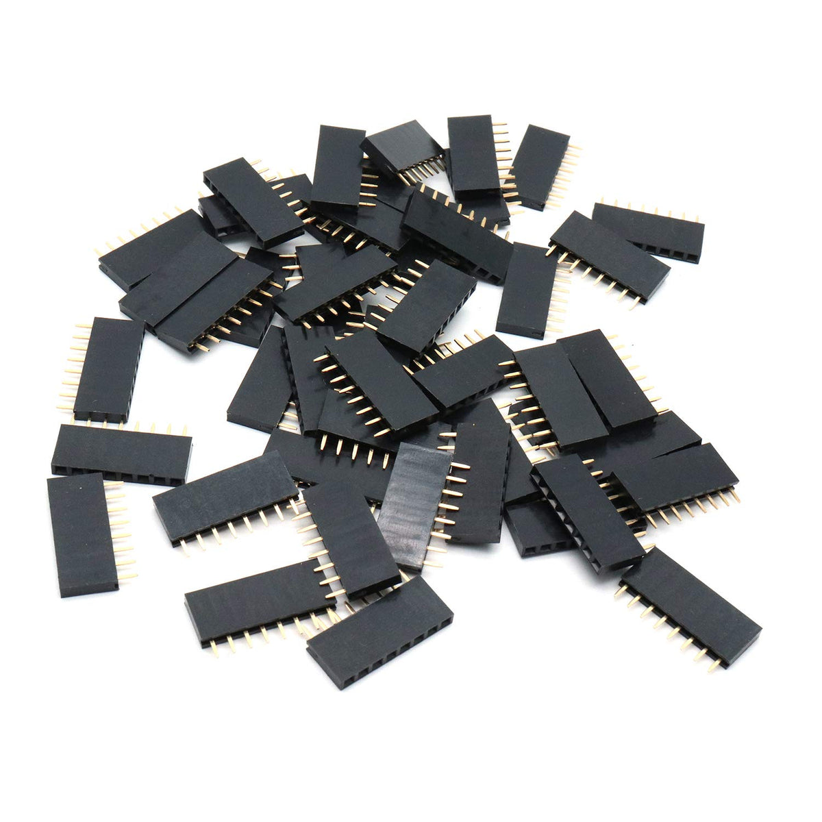 Female Pin Header 2.54mm Pitch 8Pins Single Row 50Pcs