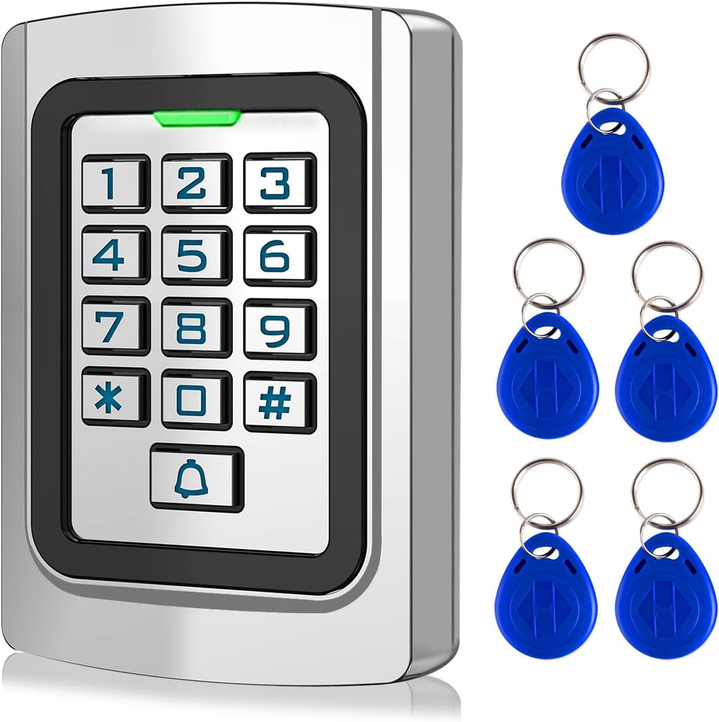 Universal Wired Access Control Keypad, PIN Code & ID Card Metal Door Keypad | 12V DC Door Key pad, IP68 Waterproof
