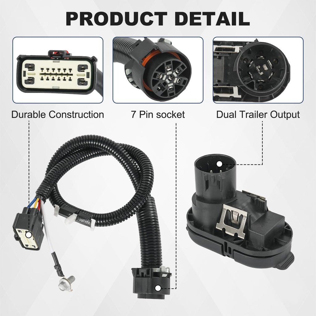 Trailer Hitch Tow Wiring Connector Harness Kit Compatible with Ford F-150