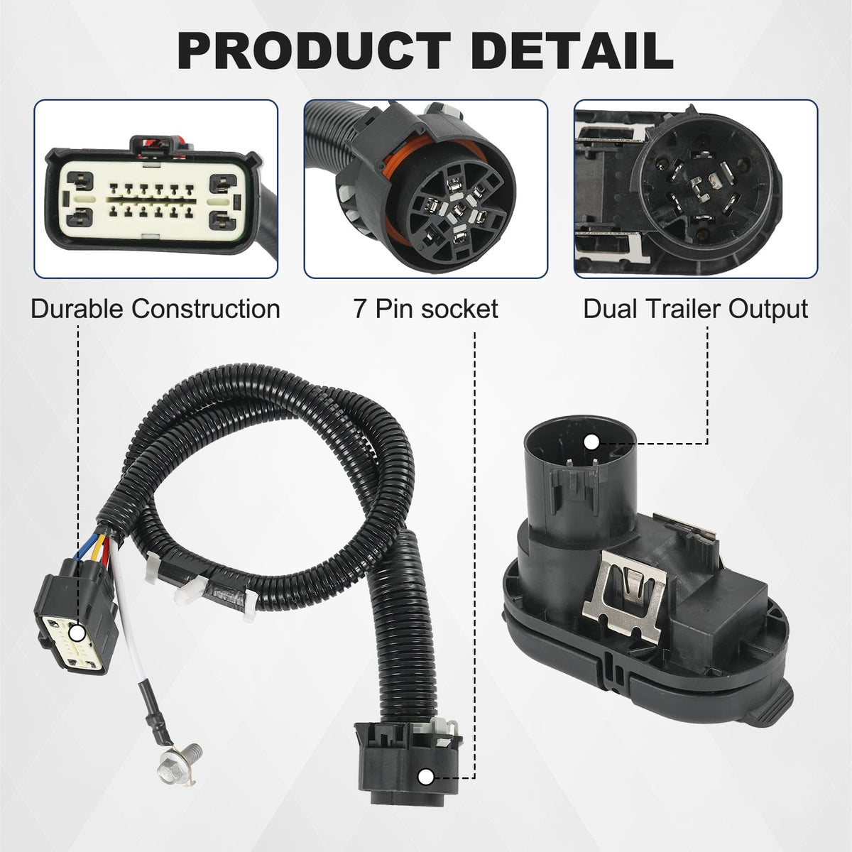Trailer Hitch Tow Wiring Connector Harness Kit Compatible with Ford F-150