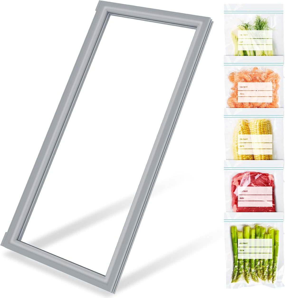 UPGRADED DA97-13015E Refrigerator Door Gasket Replacement Compatible with Samsung Refrigerator Parts Door Seal, Replaces RF28HDEDPWW RF28HFEDBSR RF28HDEDBSR RF23HCEDTSR Fresh Food Door Gasket