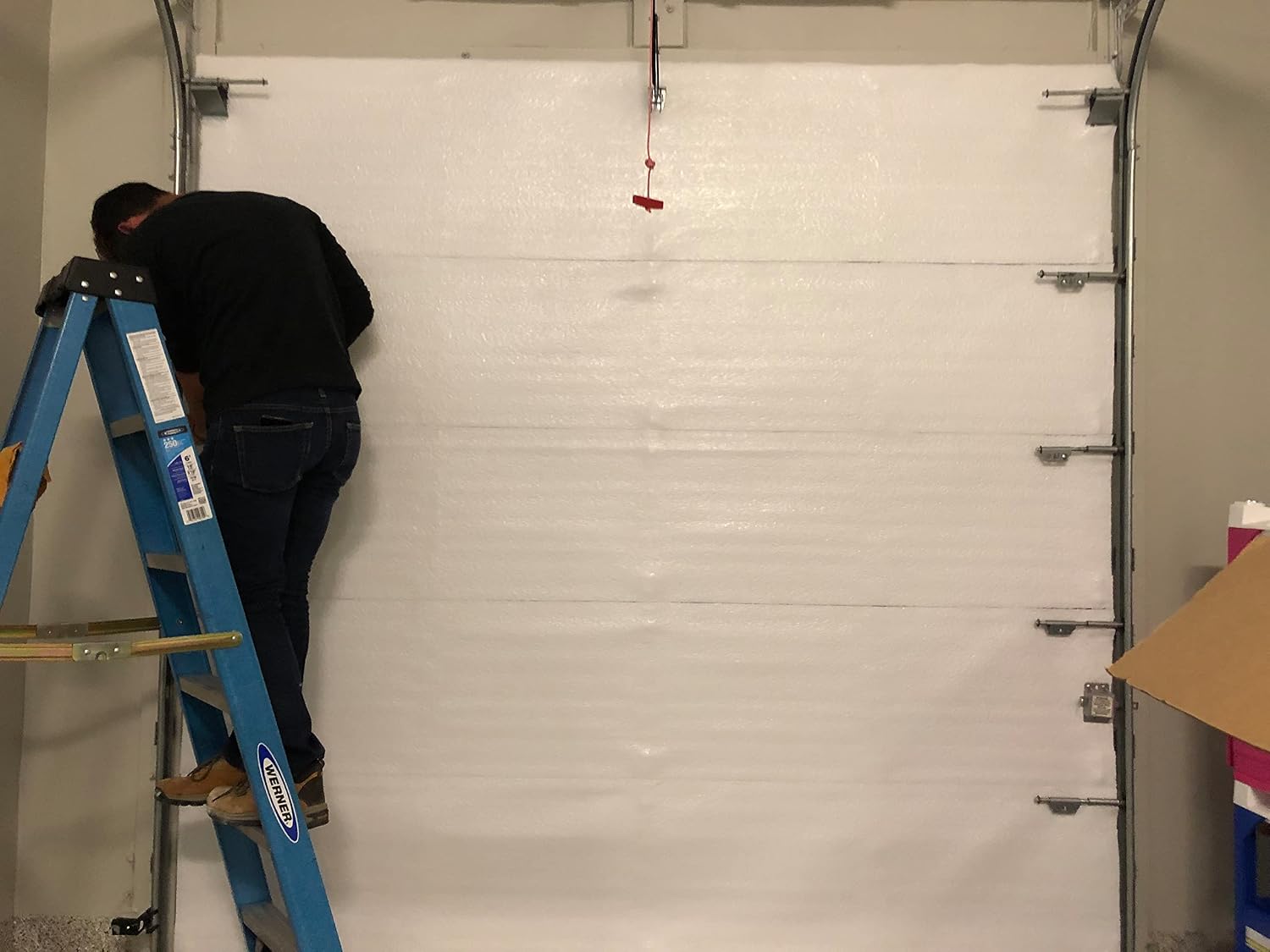 NASA TECH White Reflective Foam Core 2 Car Garage Door Insulation Kit 18 Ft (Wide) x 8 Ft (HIGH) R Value 8.0 Made in