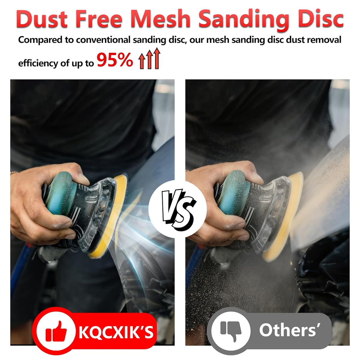 50 Pcs 5 Inch Mesh Sanding Disc for Random Orbital Sander 400 Grit