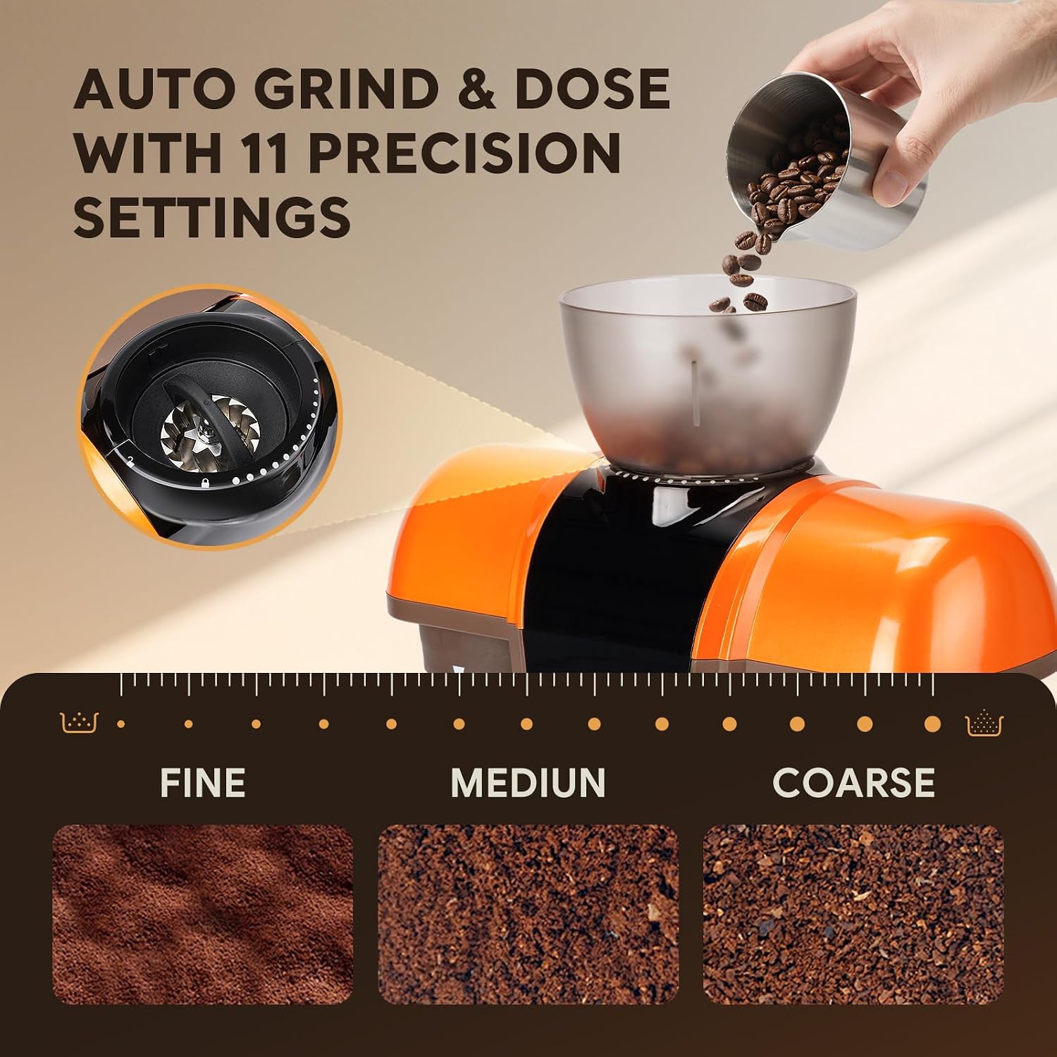 Semi-Automatic Espresso Machine with Grinder, 20 Bar Professional Coffee Maker with Milk Frother, Latte & Cappuccino