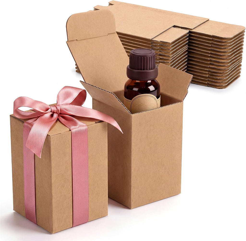 60 Tuck Top Kraft Paperboard Small Gift Box, Brown Paper Gift Box
