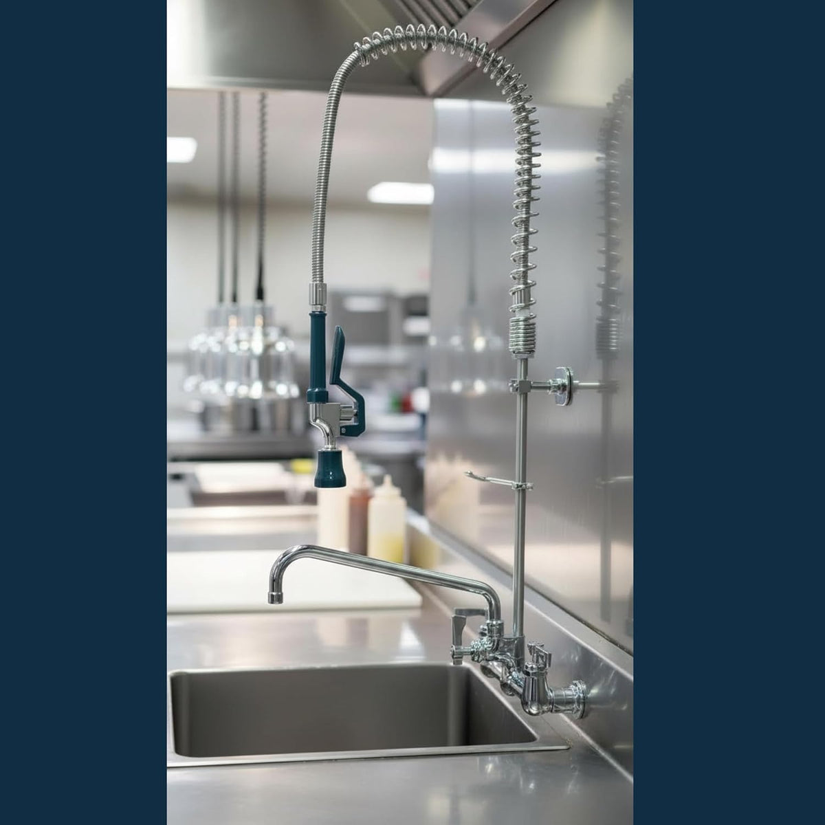 17-109WL Low Lead Wall Mount Pre-Rinse Faucet with 12" Swing Spout
