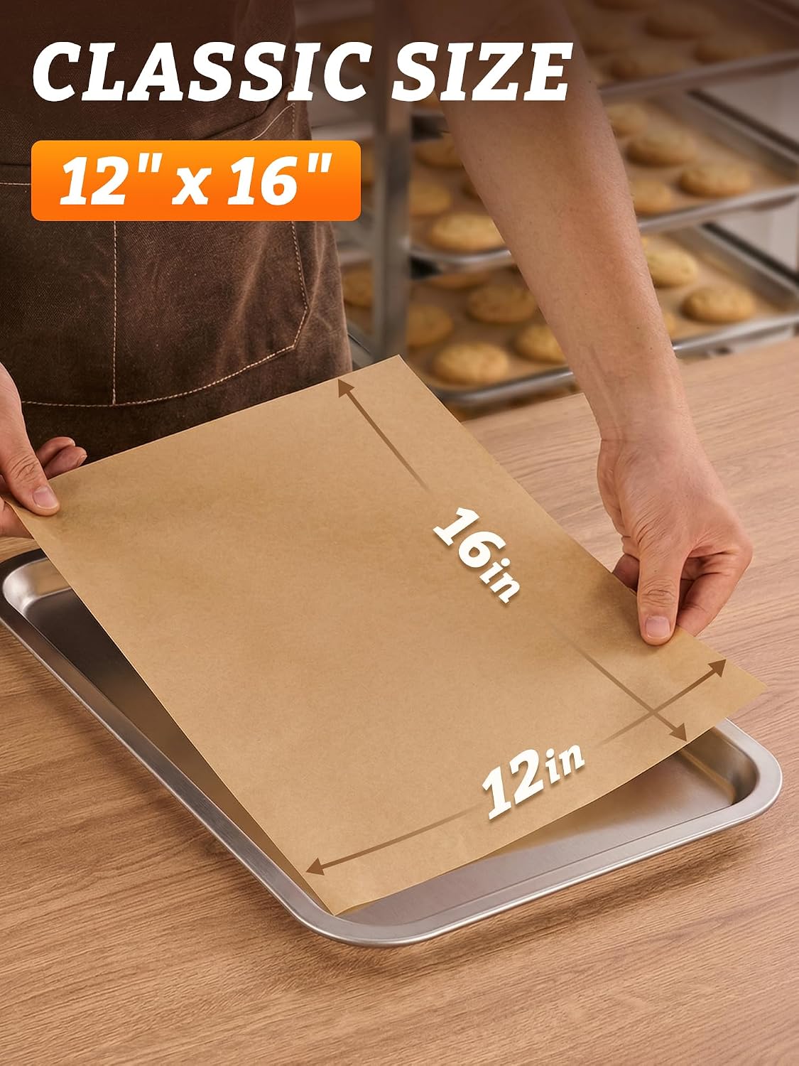 400 Pcs Parchment Paper Baking Sheets, Pre-Cut, 12x16 Inches
