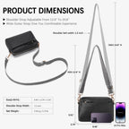 Small Crossbody Bag for Women with Multiple Pockets