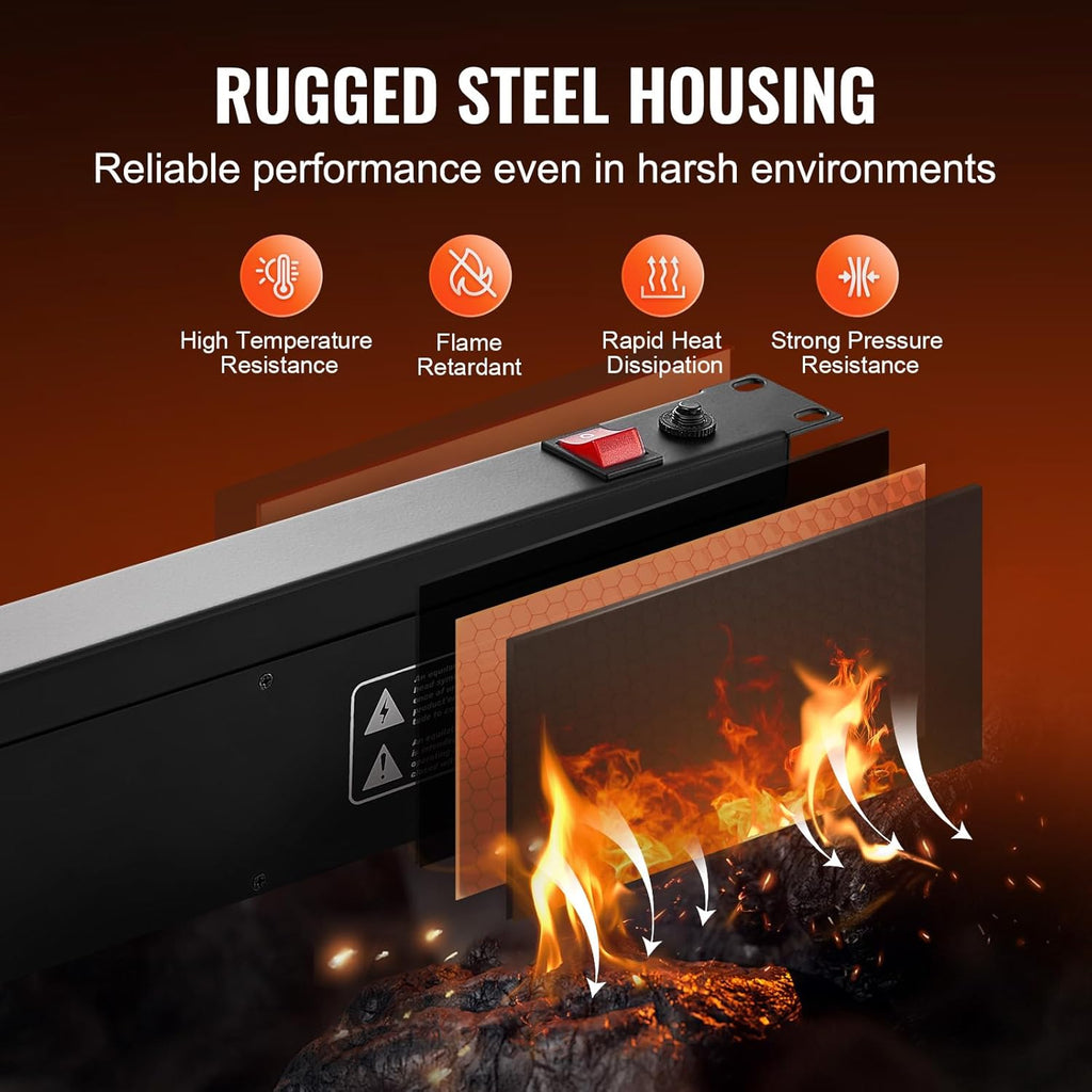 8 Outlet Horizontal 1U Rack Mount PDU Power Strip for Network Server Racks, Surge Protection & Overload Protection