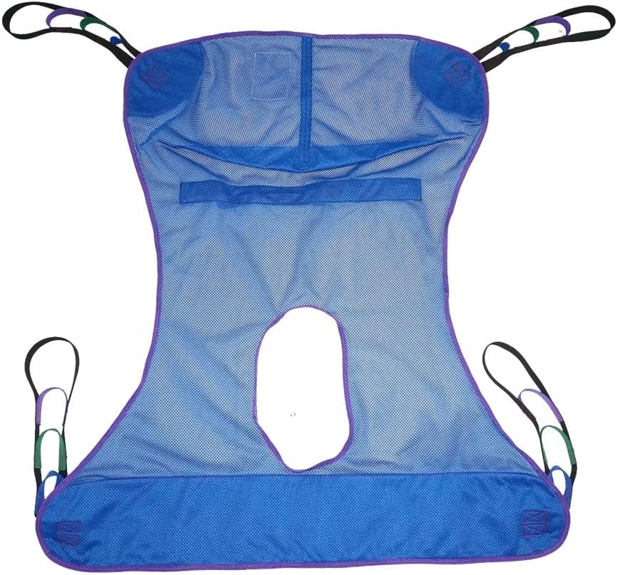 Universal Full Body Mesh Lift Sling with Commode Opening,Polyester Slings for Patient Lifts -Compatible with Hoyer