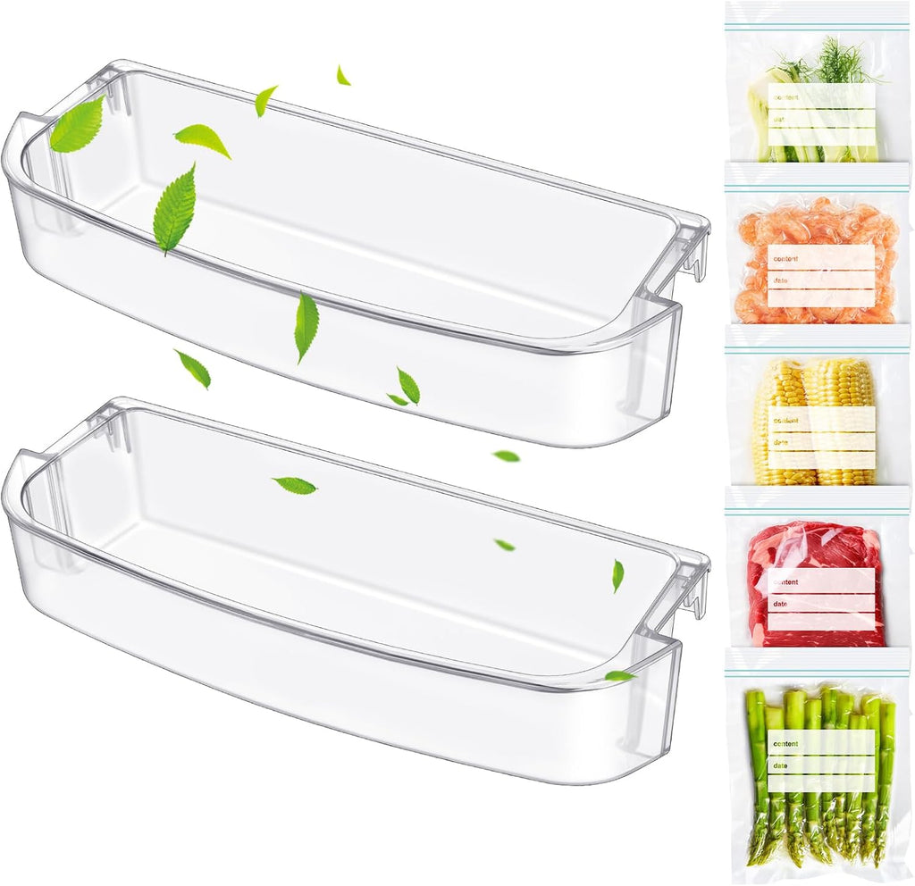 (2 PACK) UPGRADED WPW10451873 W10451873 Refrigerator Door Shelf Bin Replacement Compatible with Whirlpool Kenmore Refrigerator Door Bin WRS571CIHZ00, WRS571CIDM01, WRS571CIHZ01, WRS571CIHZ04