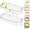 (2 PACK) UPGRADED WPW10451873 W10451873 Refrigerator Door Shelf Bin Replacement Compatible with Whirlpool Kenmore Refrigerator Door Bin WRS571CIHZ00, WRS571CIDM01, WRS571CIHZ01, WRS571CIHZ04