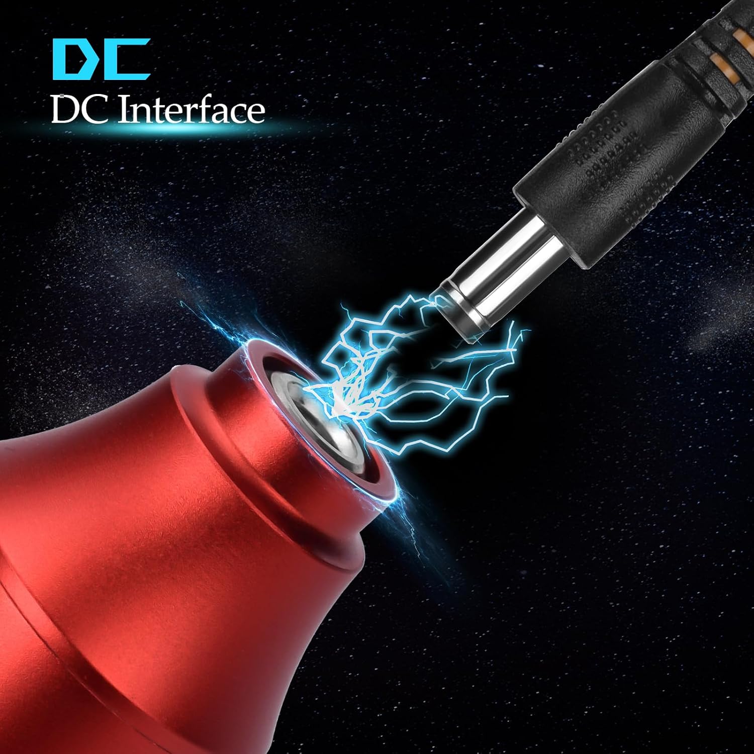 Tattoo DC Connector Clip Cords 6.13ft Silicone Wire Cord for Motor Machine Power Supply Orange