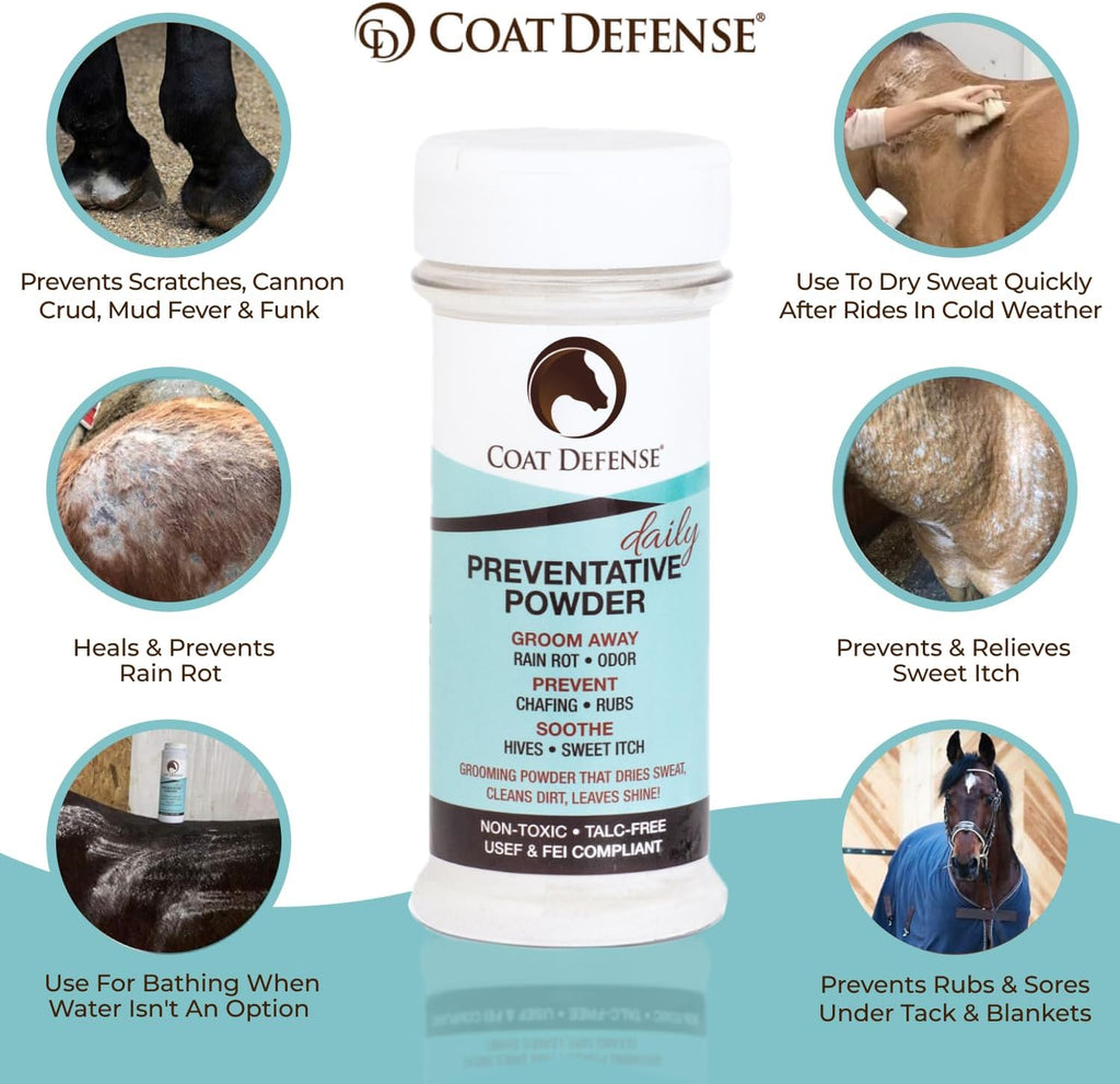 Daily Preventative Powder & Rain Rot Treatment for Horses | Safe & Effective Equine Sweet Itch, Skin Funk, Scratches