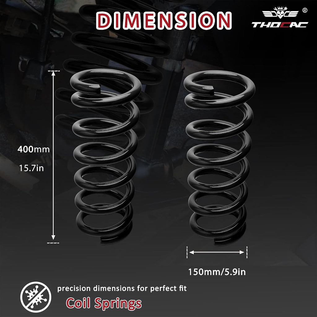 2" Front Drop Coil Spring Lowering Kit for 1999-2007 Chevy Silverado/GMC Sierra 1500 (2WD V8 Only), Black