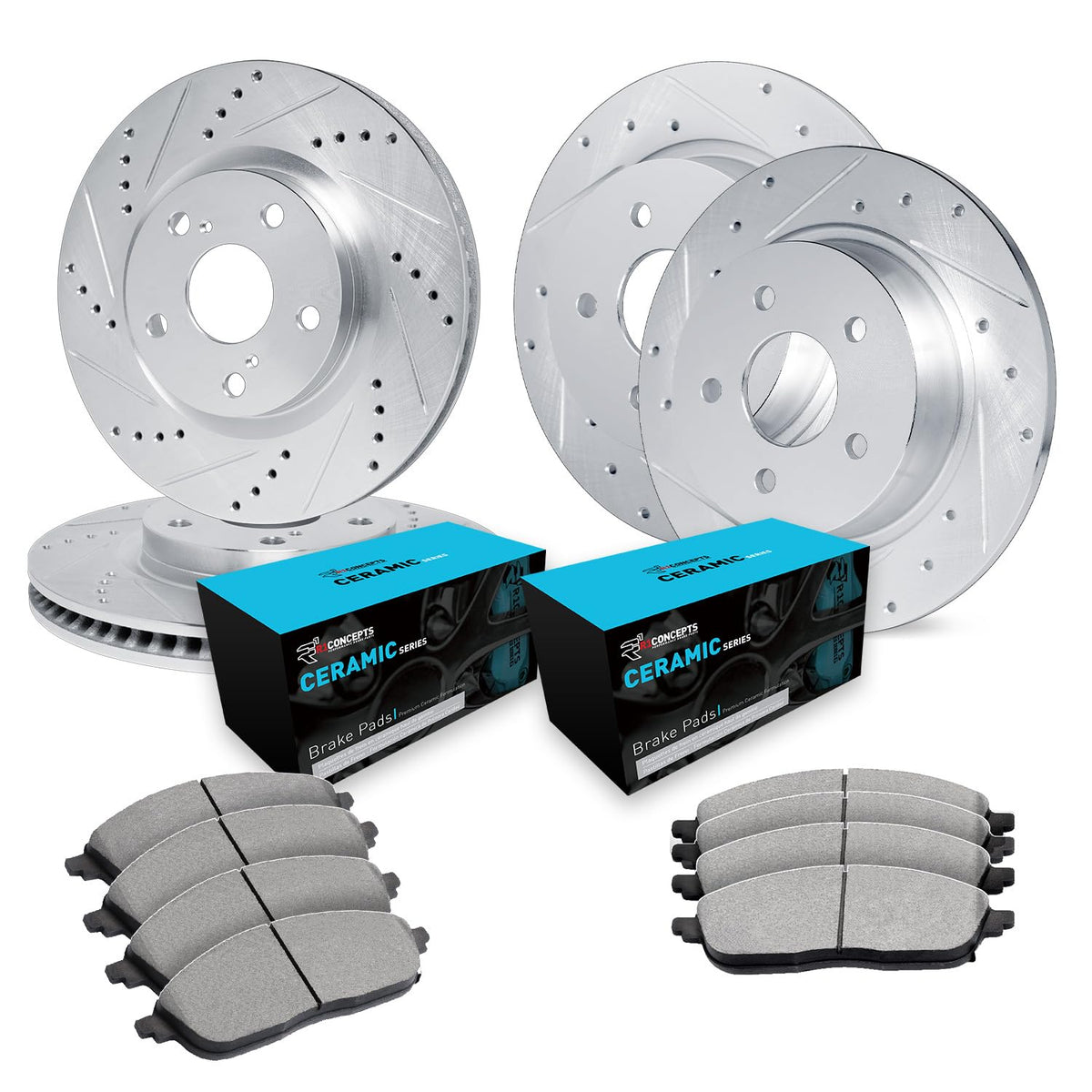 R1 Concepts Front and Rear Brake Kit Fits 2017-2024 Honda CR-V