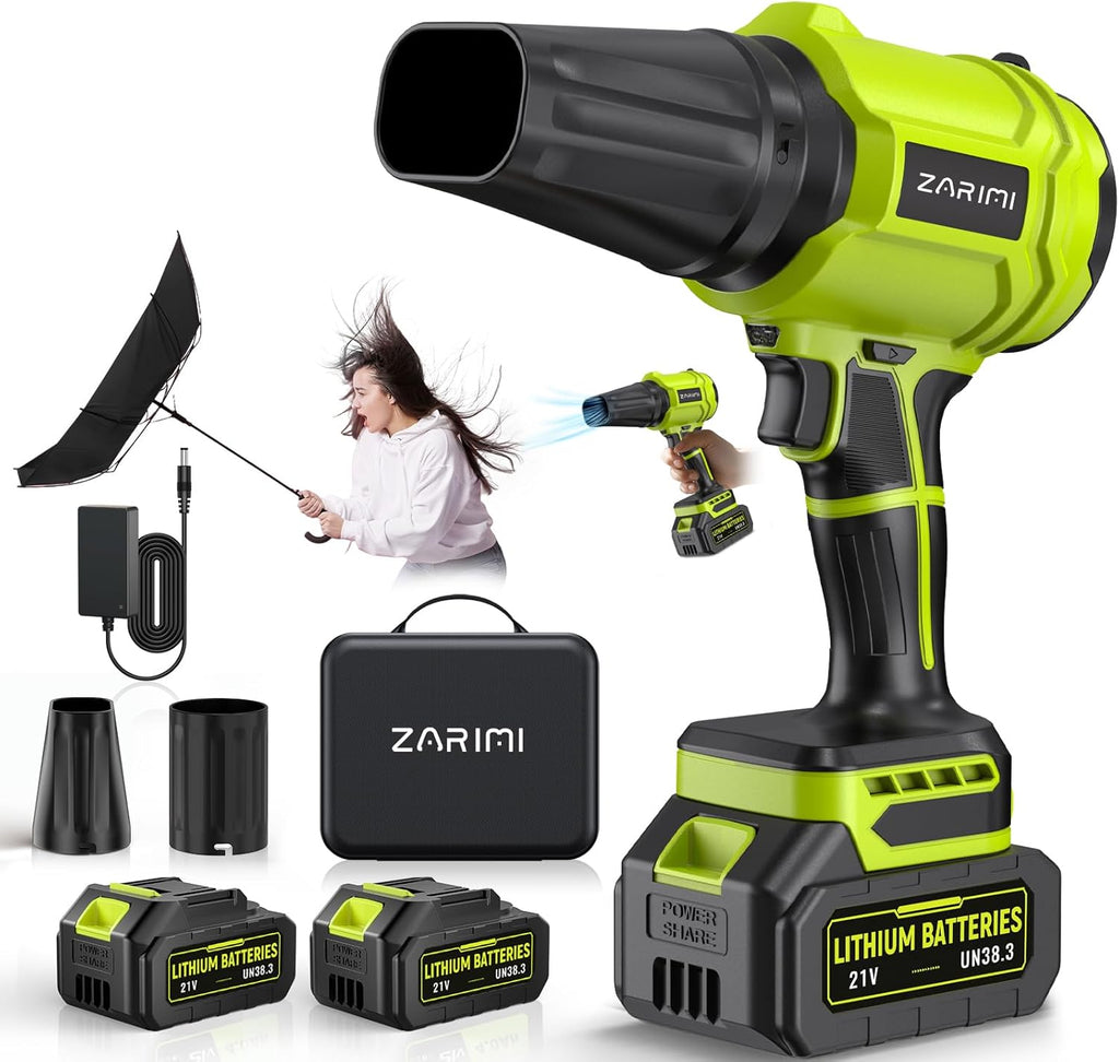 Cordless Leaf Blower, 980,000 RPM Handheld Leaf Blower with 2 X Batteries & Charger, Lightweight Leaf Blowers for