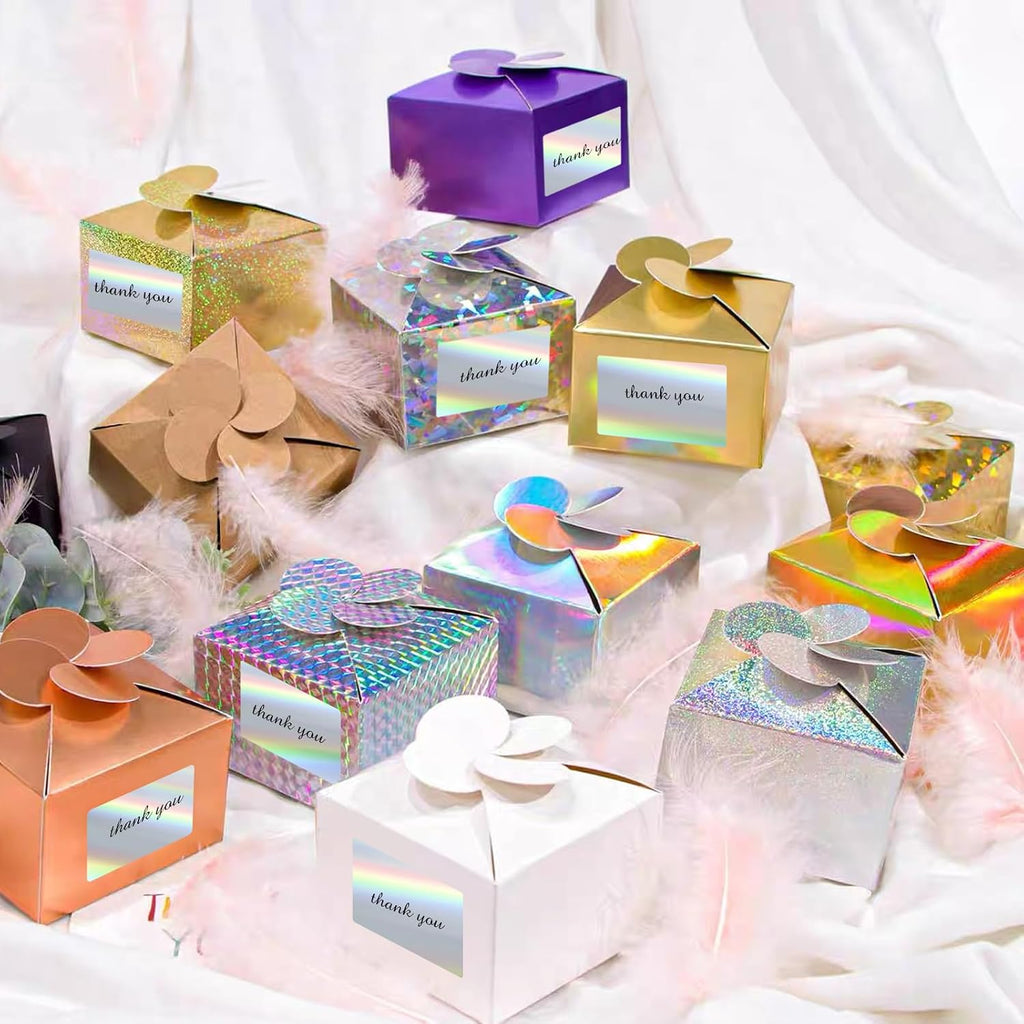3x2 Inch Holographic Thermal Labels, Silver Thermal Sticker Labels, Rainbow Glitter Stickers for Price, Barcode