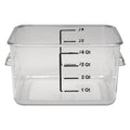 Space Saving Square Food Storage Container, 4 Quart, Clear, for Kitchen/Sous Vide/Meal Prep