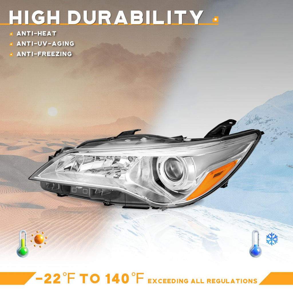 Halogen Headlights Assembly for 2015-2017 Toyota Camry LE/SE
