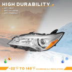 Halogen Headlights Assembly for 2015-2017 Toyota Camry LE/SE