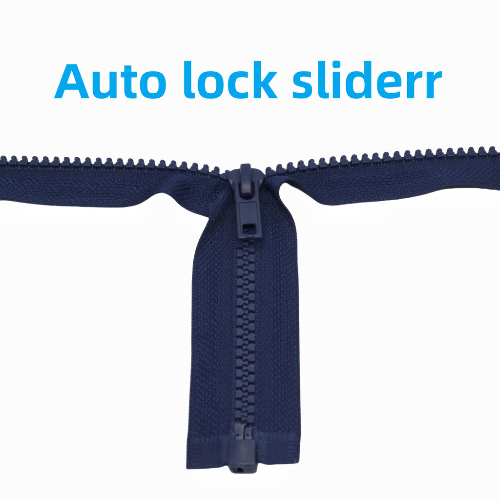 2PCS #5 22 Inch Separating Jacket Zippers for Sewing (Navy Blue)