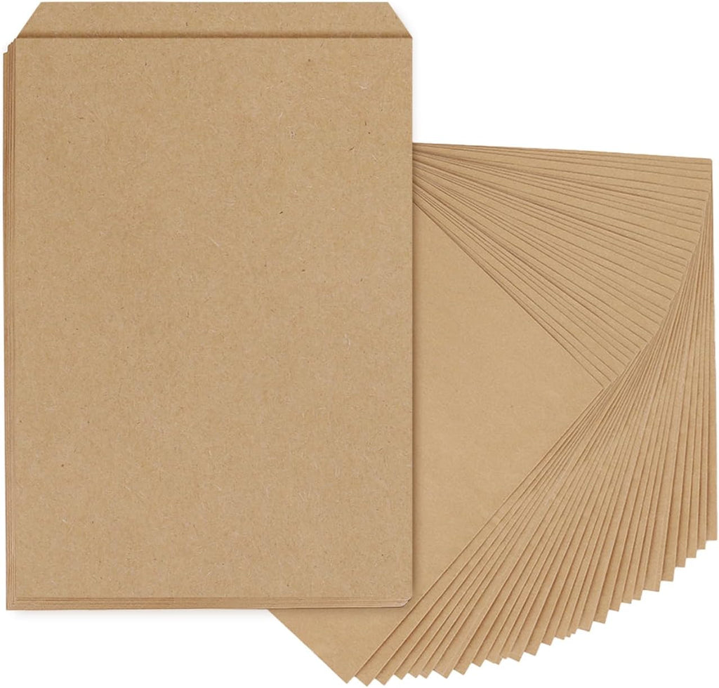 Kraft Brown Paper Bags 6x9 Flat Envelopes For Small Items 100 Pack