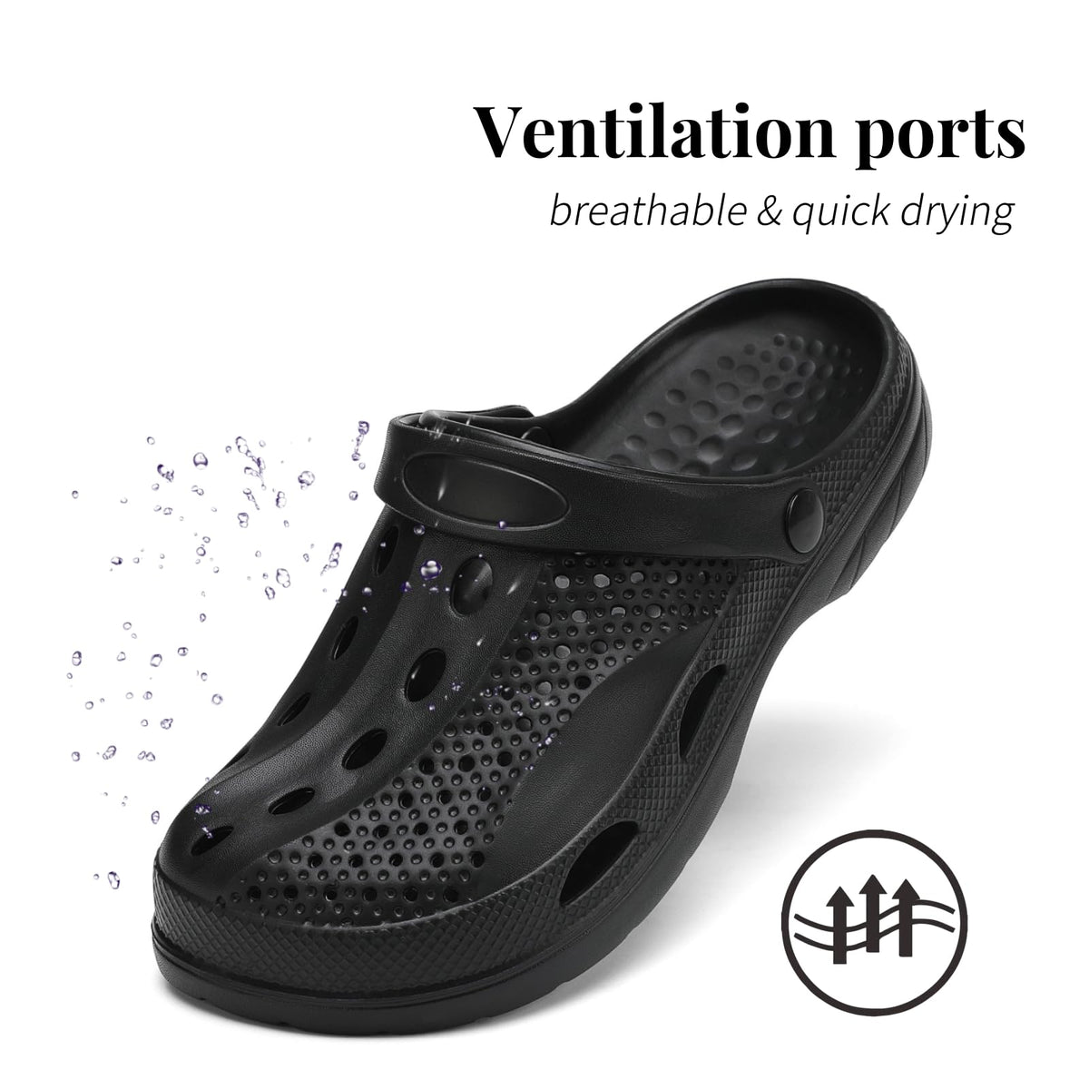 Men & Women Clogs with Arch Support Lightweight Garden Shoes