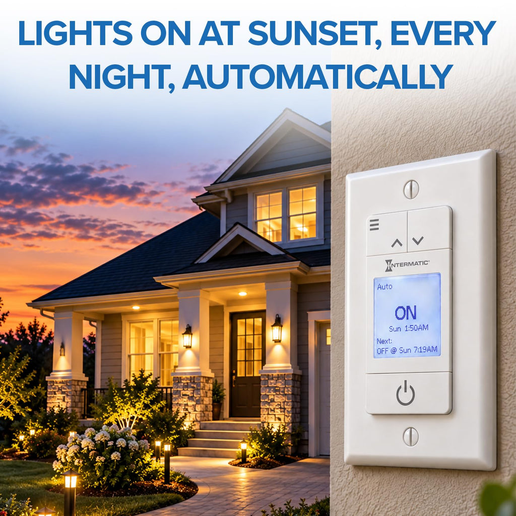 Intermatic ST700W Ascend 7-Day in-Wall Programmable Timer, White