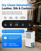 Dehumidifiers for Home & Basement, 2500 Sq.Ft Small Dehumidifier with Aroma Tray, 5ft Drain Hose, 74oz Water Tank