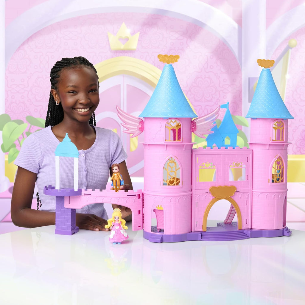 Castle Campus Playset - (2) Exclusive Dolls, 3 Floors to Explore with 360° Play - 19 Accessories - Virtual Item Code