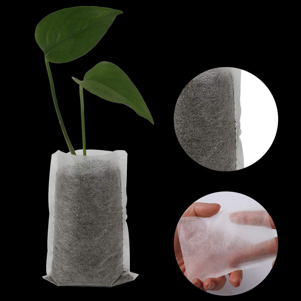 Nursery Growing Bags, 400pcs Fabric Plant Bags, Non-Woven Plants Grow Bags, Seeding Starter Bag Seedling Plants Pots